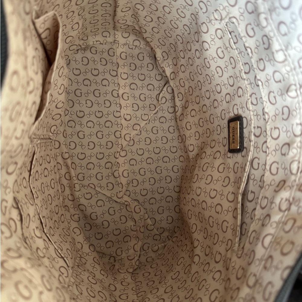 Guess Dark Brown Patterned Tote - image 3